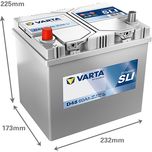 D48 Varta Dynamic SLI Car Battery 12V 60Ah (560411054) (005R)
